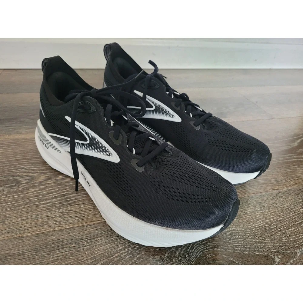 Brooks Glycerin GTS 21 Mens Running Shoes Black White Size 10 Medium #4